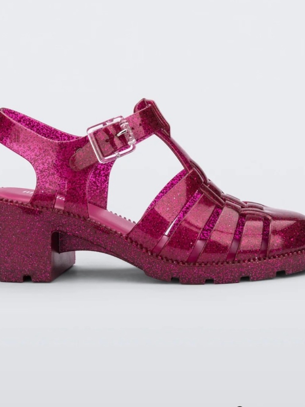 Melissa Pink Glitter Chunky Heel Sandals - Possession - Picture 5 of 6
